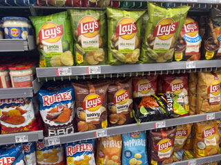 Bags of variety different lays