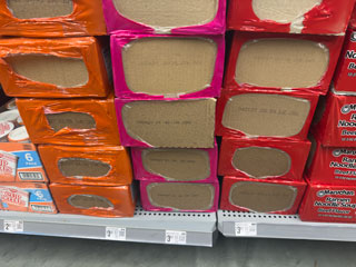 Instant ramen noodle packages