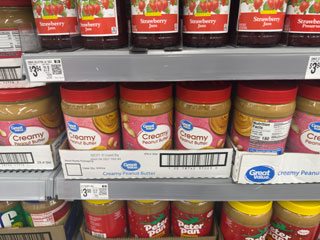 Jars of peanut butter